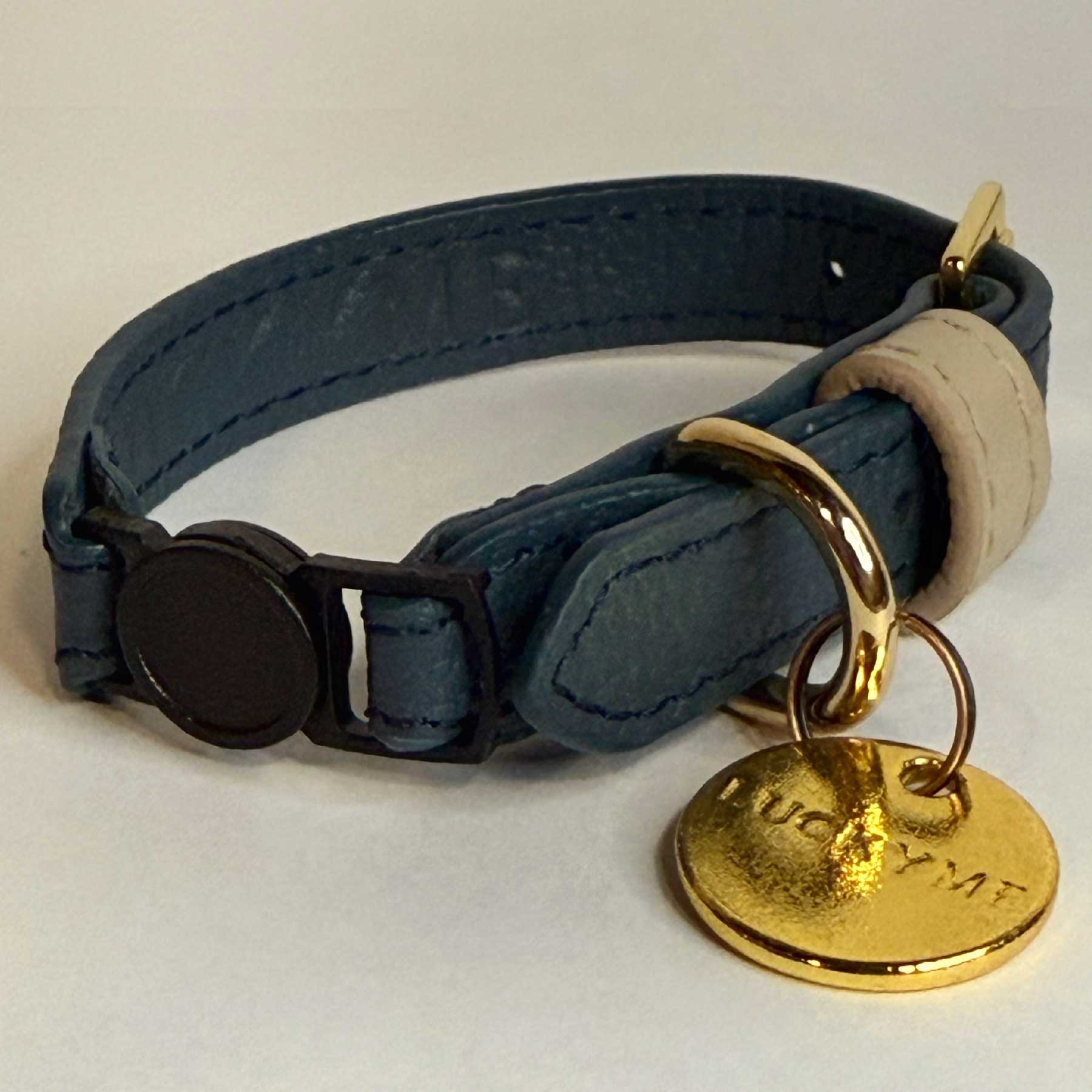 COLLAR GATO NAVY/TAUPE