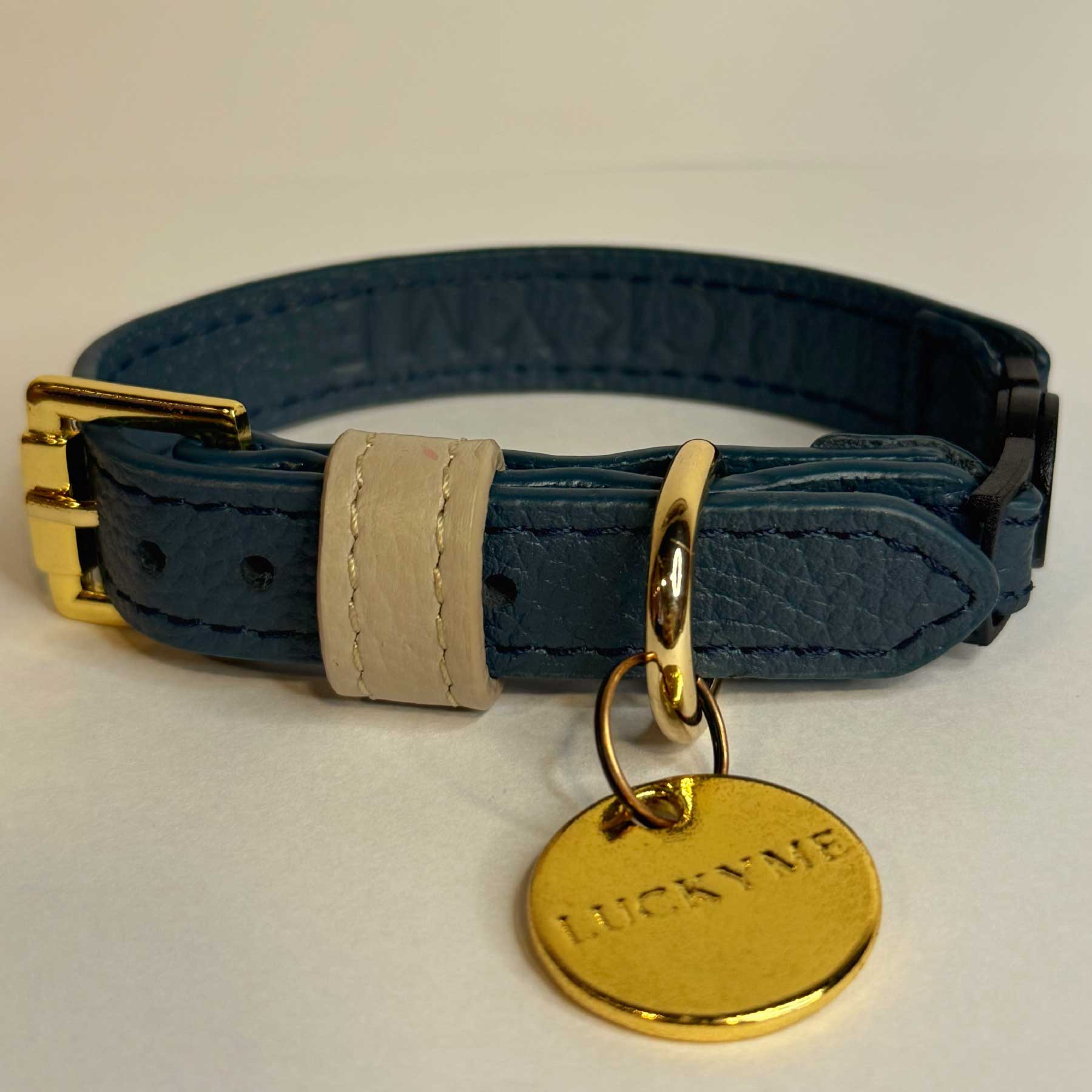 COLLAR GATO NAVY/TAUPE